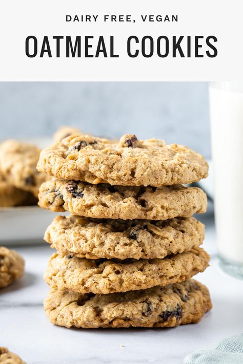 Vegan Oatmeal Chocolate Chip Cookies, Vegan Oatmeal Raisin Cookies, Cookies Without Eggs, Chewy Oatmeal Chocolate Chip Cookies, Vegan Oatmeal Cookies, Cleaning Eating, Ketogenic Desserts, Quick Vegan, Vegan Oatmeal