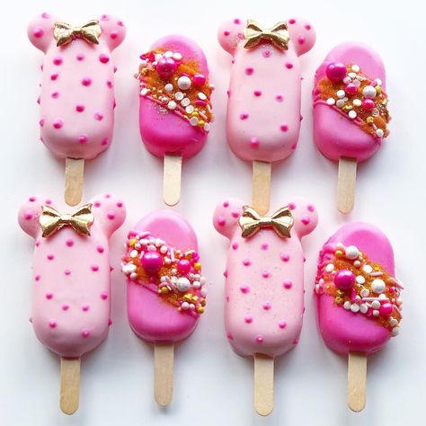 Popsicles Cake, Ice Cream Cake Pops, Cake Roses, Cake Pop Designs, Cake Pop Decorating, Bolo Minnie, Torte Cupcake, Chocolate Covered Treats, Dessert Boxes