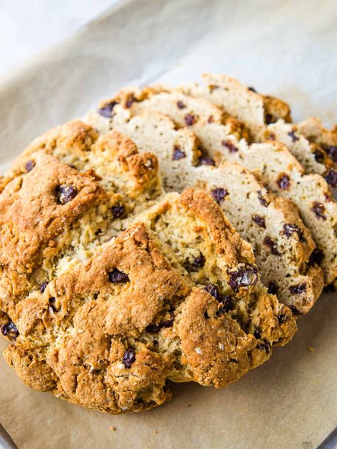 Easy Gluten-Free Irish Soda Bread Recipe - Gluten-Free Baking Baking Soda Bread Recipe, Gluten Free Irish Soda Bread Recipe, Soda Bread Gluten Free, Gluten Free Irish Soda Bread, Dinner Pie, Traditional Irish Soda Bread, Soda Bread Recipe, Bread Gluten Free, Gluten Free Sandwiches