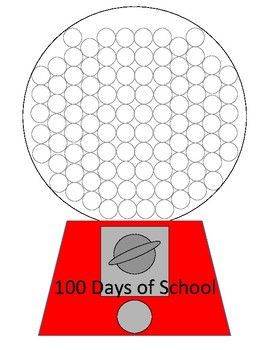 100 Days of School Gumball Machine by Angela Horne | TPT Gumball Machine Craft, 100th Day Of School Crafts, 100 Day Of School Project, Student Crafts, Bubble Gum Machine, Winter Writing, First Grade Writing, Autumn Activities For Kids, Child Rearing