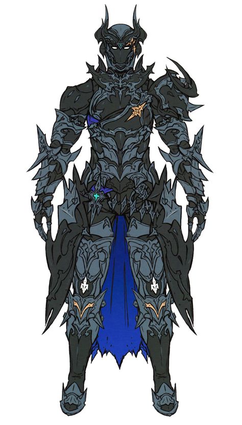 Dark Knight & Abyss Armor from Final Fantasy XIV: Stormblood #illustration #artwork #gaming #videogames Demon Ideas, Armor Drawings, Mroczny Elf, Armour Ideas, Demon Character, Armor Clothing, Final Fantasy Art, 다크 판타지, Knight Art