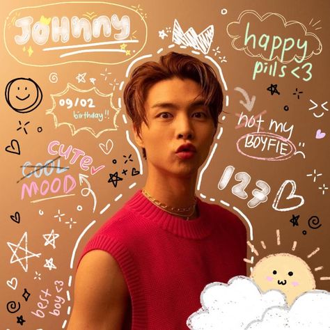 Nct Doodle, Doodle Art Wallpaper, Nct 127 Johnny, Tall Man, Nct Johnny, Happy Pills, Tall Guys, Love Letters, Nct 127