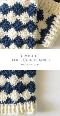 Free Pattern - Crochet Harlequin Blanket #crochet Confection Au Crochet, Crochet Geek, Crochet For Beginners Blanket, Farm Crafts, Bonnet Crochet, Afghan Patterns, Bohol, Afghan Pattern, Blanket Patterns