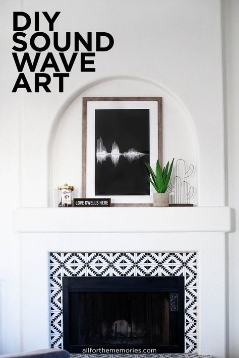 DIY Sound Wave Art Soundwave Art Diy, Memory Diy, Sound Wave Art, Home Recording Studio Setup, Recording Studio Setup, Dove Chocolate, Soundwave Art, Recording Studio Design, Recording Studio Home