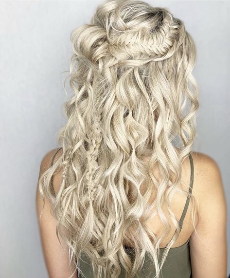 Bohemian Hair, Hippie Hair, Bohemian Hairstyles, Half Updo, High Ponytail, Wedding 2024, High Ponytails, Half Up Half Down, Florida Wedding