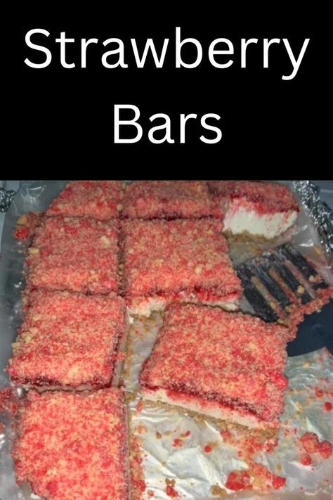 Strawberry Shortcake Cheesecake Bars 😋😋 Ingredients Cookie Crust 20 Strawberry Shortcake Oreo Cookies 3 Tbsp unsalted butter, melted Strawberry Cheesecake Filling 12 large strawberries 16 oz. cream cheese softened 1/2 cup granulated sugar Strawberry Shortcake Cheesecake Bars, Strawberry Cheesecake Filling, Strawberry Shortcake Cheesecake, Strawberry Bars, Recipes On A Budget, Cheese Bar, Strawberry Cookies, Cheesecake Filling, Cheesecake Cookies