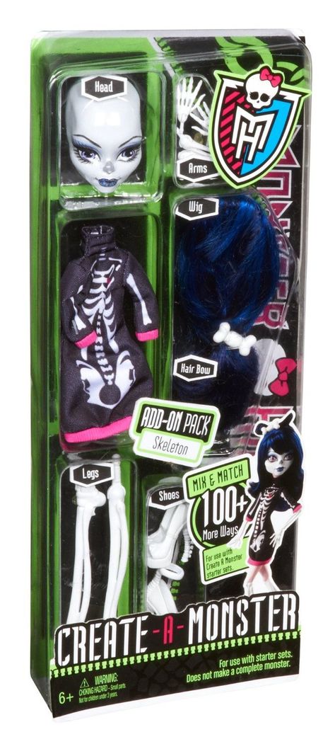 Monster Skeleton, Monster High Crafts, Create A Monster, New Monster High Dolls, Skylanders Party, Slumber Party Games, Monster High Party, Ninja Turtle Party, Ninja Turtle Birthday