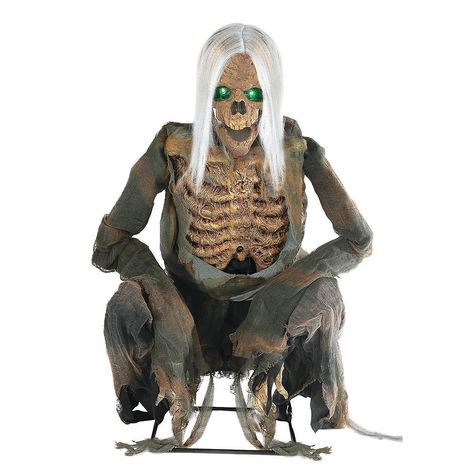 Undead Skeleton, Haunted Cemetery, Halloween Gifs, Animated Halloween Props, Halloween Creatures, Halloween Skeleton Decorations, Long White Hair, Memories With Friends, Skeleton Decorations