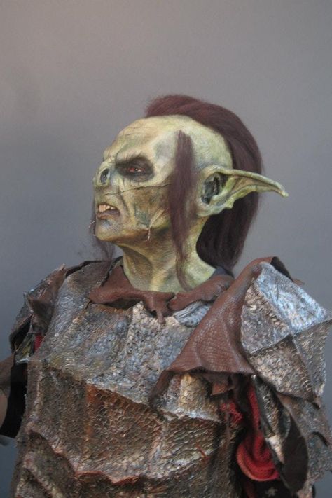 Orc makeup I did at Joe Blasco Makeup School #lordoftherings #orc #makeup Orc Mouth Reference, Orc Makeup, Ellie Martin, Lotr Costume, Alien Makeup, Special Fx Makeup, School Makeup, Fx Makeup, Mask Making