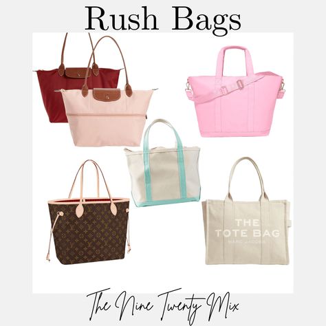 Sorority Rush Bag Essentials - The Nine Twenty Mix Sorority Rush Shoes, Sorority Rush Bag, Rush Bag Essentials, Rush Bag, Sorority Rush Week, Sorority Resume, Sorority Rush Outfits, Packing Essentials List, Rush Week