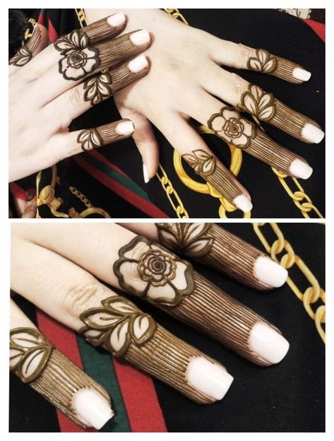 Mhndi Design, Fingers Mehndi, Photo Snapchat, Finger Mehendi Designs, Khafif Mehndi, Beautiful Simple Mehndi Design, Engagement Mehndi, Simple Kurti, Circle Mehndi