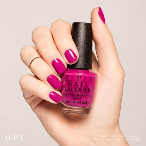 OPI New Orleans "spare me a French quarter" raspberry creme shade Nail Laquer, Opi Gel Nails, Spring Nail Polish, Opi Nail Colors, Polish Ideas, Spring Nail Colors, Pink Nail Polish, Opi Nail Polish, Pink Nail