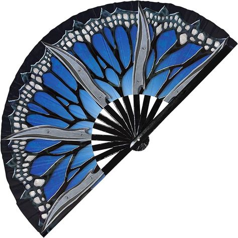 Amazon.com: Female Ninja Fan Folding Fan UV Glow Hand Fans Cosplay Outfit Halloween Blades Fan Weapon Bamboo Fan (Style 1) : Home & Kitchen Weaponized Hand Fan, Trinket Ideas, Blue Ninja, Dragon Hoard, Bamboo Fan, Female Ninja, Folding Fans, Pretty Knives, Drawing Examples