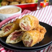 Ruben Egg Rolls Recipe Air Fryer, Ruben Egg Rolls Recipe, Ruben Rolls, Reuben Egg Rolls, Deep Fryer Recipes, Egg Rolls Recipe, Airfryer Recipes, Egg Roll Wrappers, Egg Roll Recipes