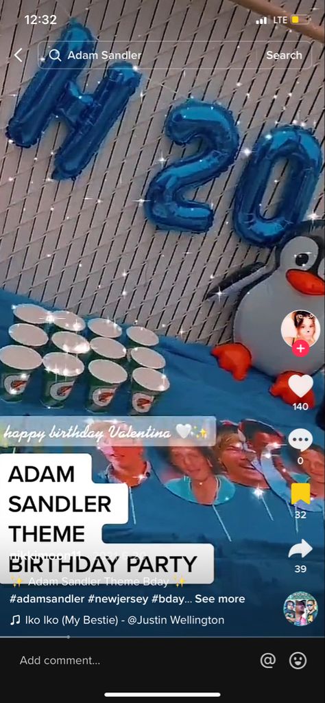 Adam Sandler Themed Party Decorations, Adam Sandler Party Ideas, Adam Sandler Party Food, Adam Sandler Party Decorations, Adam Sandler Birthday Party, Adam Sandler Birthday Party Theme, Adam Sandler Themed Party, Adam Sandler Party Theme, Funny Birthday Party Themes