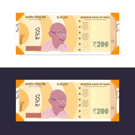 India new 200 rupee currency notes in white background Krishna Hindu, Indian Constitution, Money Notes, Currency Note, Download Wallpaper Hd, Page Borders Design, Borders Design, Page Borders, Typography Graphic