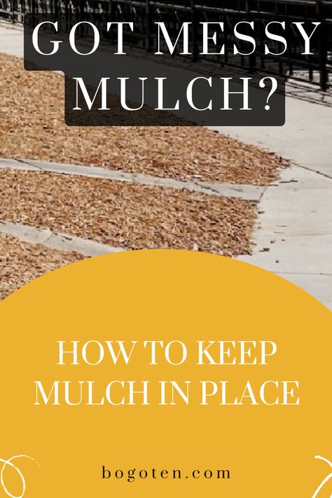 mulch falling onto the sidewalk How To Keep Mulch In Place, Mulch Glue Diy, Diy Mulch Glue Recipe, Mulch Edging, Mulch Yard, Rock Mulch, Stone Edging, Garden Mulch, Types Of Mulch