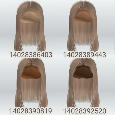 Roblox Straight Hair Codes, Roblox Outfit Ideas Aesthetic, Roblox Hair Codes, Blonde Hair Roblox, Black Hair Id Roblox, Code Brookhaven, Blocksburg Outfit Codes￼, Roblox Hair, Fancy Dress Code