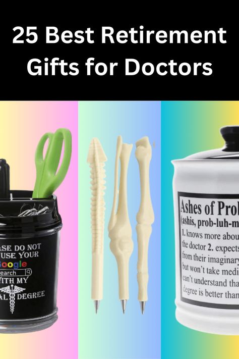 Looking for the **best retirement gifts for doctors**? Celebrate their years of dedication with thoughtful and meaningful gifts. From personalized plaques and luxury pens to travel sets and relaxing spa packages, these gifts are perfect for honoring a doctor's hard work and future adventures. Make their retirement extra special with something memorable! #RetirementGifts #DoctorGifts #PersonalizedGifts #LuxuryPens #SpaSets #TravelGifts #BestGiftsForDoctors #RetirementCelebration Doctor Retirement Gift Ideas, Retirement Gifts For Dr, Gifts For Retiring Doctors, Best Gift For Doctor Ideas, Retirement Gag Gifts For Men, Best Gifts For Doctors, Neck And Back Massager, Best Retirement Gifts, Heart Vase