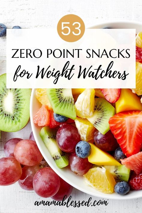 53 Easy 0 Point Weight Watchers™ Snacks (2022) - A Mama Blessed Zero Point Snacks, Weight Watchers Food Points, Weight Watchers Lunches, Weight Watchers Plan, Weight Watchers Meal Plans, Weight Watchers Snacks, Weight Watchers Recipes Desserts, Weight Watcher Dinners, Points Recipes