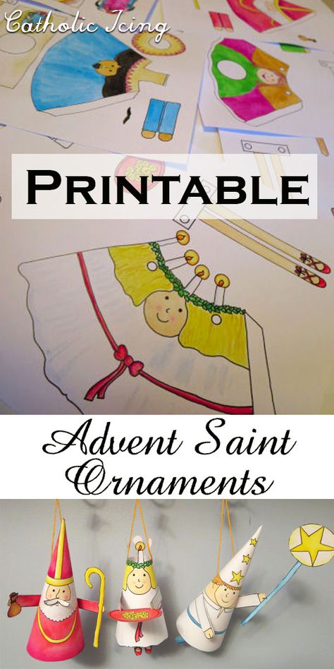 Advent Festival Crafts, Santa Lucia Crafts For Kids, Saint Lucia Day Crafts For Kids, Saint Lucia Crafts For Kids, St Nicholas Crafts For Kids, Saint Nicholas Activities For Kids, St Nicholas Day Ideas Kids, St Lucia Crafts For Kids, Advent Crafts For Kids Catholic