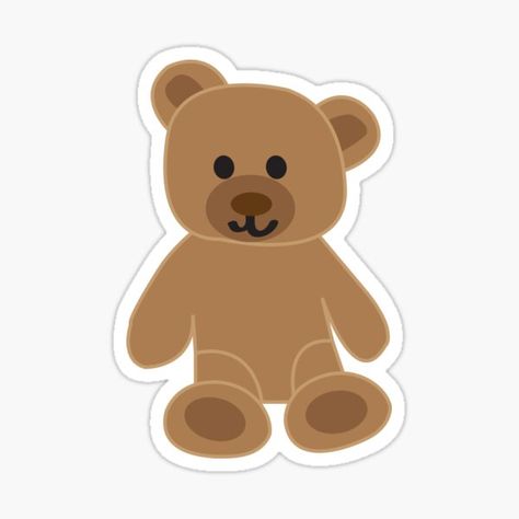 Teddy Bear Sticker, Seni Resin, Stickers Cool, Teddy Bear Birthday, Bear Sticker, Collage Book, Teddy Bear Design, Hydroflask Stickers, New Sticker