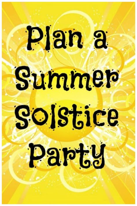 Looking for a reason to throw a summer party? Why not have a Summer Solstice party. The summer solstice is the first day of summer and the longest day of the year. #partyideas #summerparty Litha Ideas, Litha Celebration, Midsummer Solstice, Midsummer Eve, Summer Solstice Ritual, Summer Solstice Party, Solstice Festival, Midsummer's Eve, Solstice Party