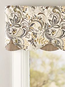 Valance Ideas, Kitchen Window Valances, Linen Valances, Custom Valances, Stainless Steel Hood, Vermont Country Store, Valance Window Treatments, Pleated Curtains, Bright Patterns