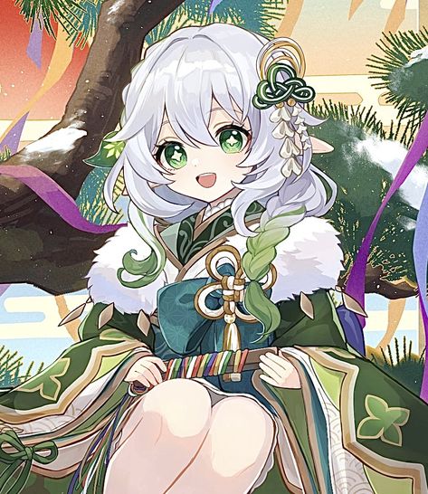 Nahida Icon, Kazuha X Scaramouche, Genshin Impact Nahida, Green Characters, 영감을 주는 캐릭터, Green Aesthetic, Cute Icons, Anime Chibi, Anime Character