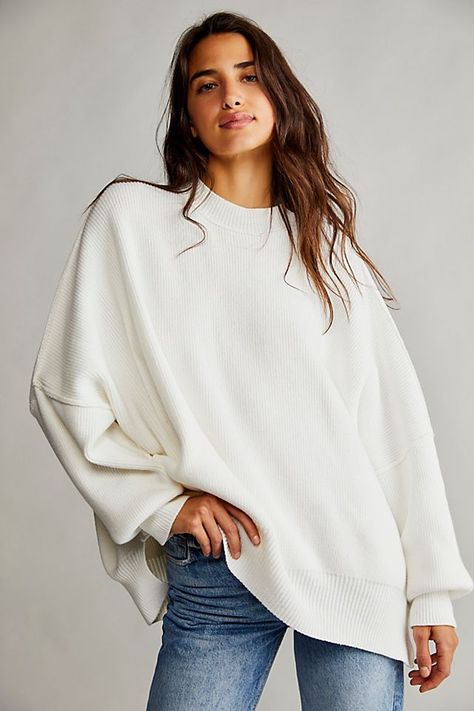 Easy Street Tunic, Loose Pullover Sweater, Pullover Mode, Hem Sweater, Loose Pullover, Long Sleeve Knit Sweaters, Easy Street, Sleeves Clothing, Knit Sleeve