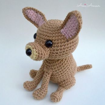 Chihuahua Amigurumi - Dog Crochet Pattern - FREE - Ami Amour Chi Hua Hua, Dog Crochet Pattern, Amigurumi Dog, Big Dog Breeds, Dog Crochet, Crochet Dog Patterns, Cute Chihuahua, Crochet Videos Tutorials, Toy Pattern