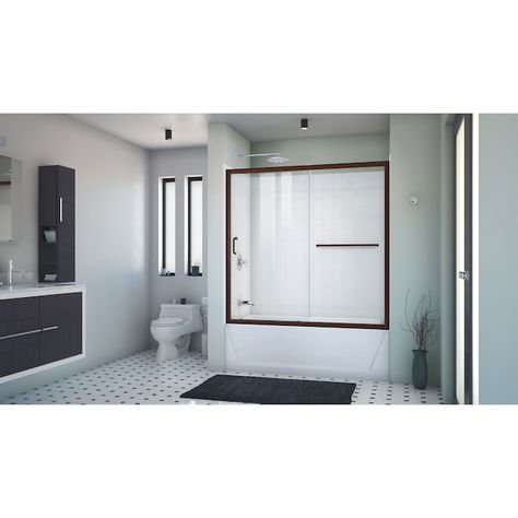 DreamLine Infinity-Z White 2-Piece 32-in x 60-in Bathtub & Shower Combination Kit (No Drain Hole Drain) in the Bathtub & Shower Combination department at Lowes.com Bathroom Linen Closet, Tub Door, Tub Enclosures, Bathtub Doors, Tub Doors, In The Bathtub, Bathroom Refresh, Bathtub Shower, Shower Stall