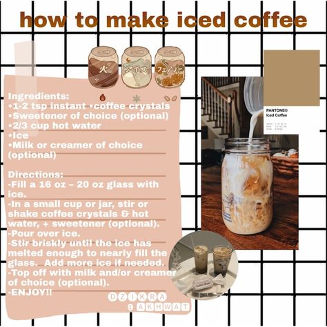 Procedure Text How To Make, Procedure Text, Make Iced Coffee, How To Make Ice Coffee, Ice Milk, Make Coffee, How To Make Coffee, Iced Coffee, Hot Water