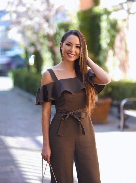 Hapa Time, Jessica Ricks, Olive Jumpsuit, Kristina Bazan, Health Art, Ruffle Jumpsuit, Culotte Jumpsuit, Asia Girl, Miranda Kerr