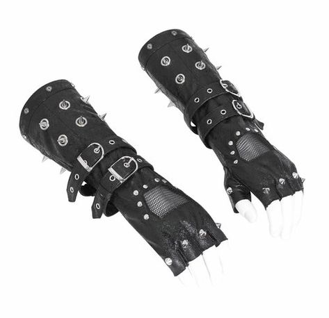 Wasteland Spiker Gloves No Finger Gloves, Steampunk Gloves, Biker Gloves, Gothic Men, Punk Accessories, Punk Inspiration, Black Platform Boots, Costume Shoes, Bold Accessories