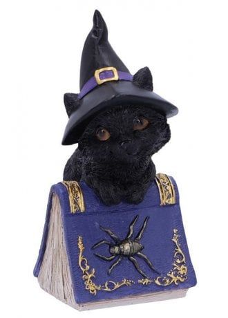 Nemesis Now Pocus Cat Figurine | Attitude Clothing Witches Familiar, Black Witch Hat, Creepy Cat, Spooky Spiders, Cat Perch, Witches Hat, Black Witch, Witch Cat, Cat Ornament