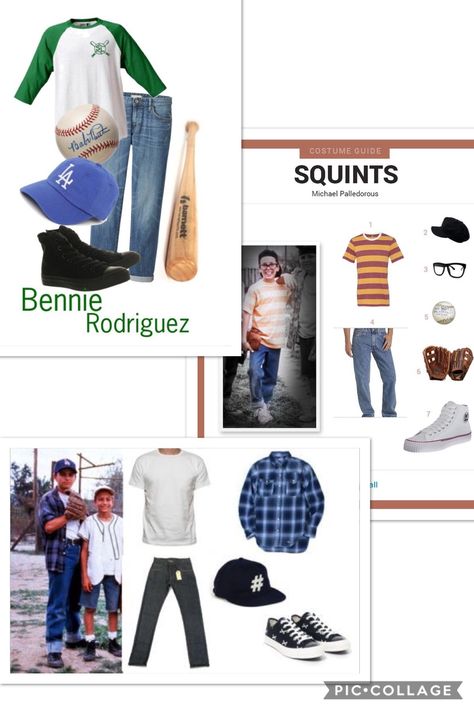 Benny Rodriguez Halloween Costume, Sandlot Halloween Costumes Family, Benny The Jet Rodriguez Outfit, Benny Rodriguez Costume, Sandlot Outfits Style, The Sandlot Outfit Ideas, Sandlot Family Halloween Costumes, Benny The Jet Rodriguez Costume, Sandlot Trunk Or Treat Ideas