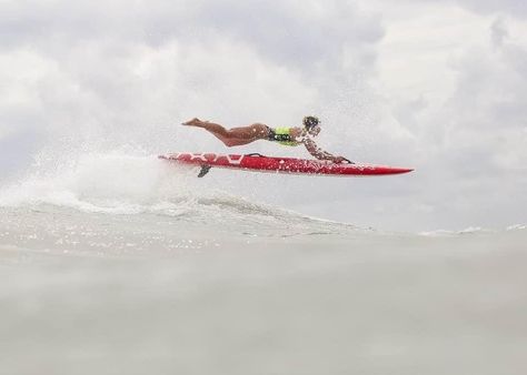 Our club member (Burleigh  Heads Mowbray Park Surf Lifesaving Club) 
 Claudia Slaven “Getting Some Serious Air”. Australian Surf Lifesaving Championships 2024. Surf Lifesaving, Burleigh Heads, Salt And Water, Surfing, Water