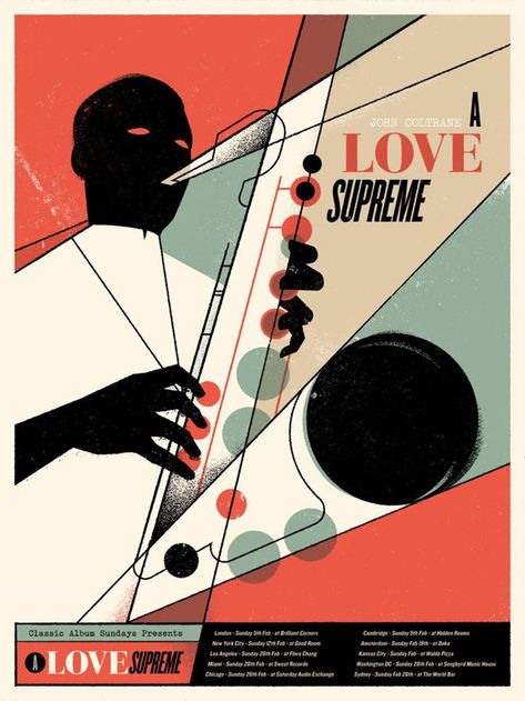 Good Graphic Design, A Love Supreme, John Coltrane, Graphic Design Ideas, Jazz Poster, Jazz Art, Music Poster Design, Album Cover Design, Album Cover Art