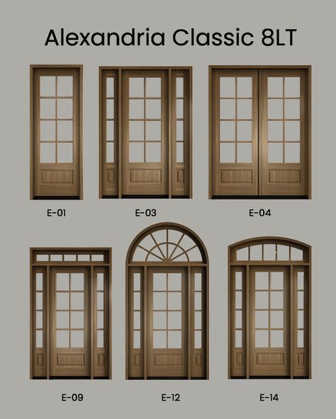 Explore the Alexandria Collection from DSA Doors! 🚪 ✨ Made of luxurious Mahogany, our Classic and Studio square top doors come in different sizes and styles to fit your home perfectly. With elegant glass options like Clear Beveled or Flemish IG Low E, and versatile side lites and transoms, you can enhance your entryway with classic charm and exceptional quality. Which option would you choose? Tell us in the comments! 🚪❤️ #door #customdoor #customdoors #customdesign #homeowner #homeowner... Front Door With Arch, Square Top, Custom Door, Front Door, Arch, Entryway, Siding, Doors, Custom Design