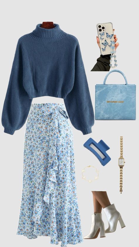 Created by michellemwasumbi on Shuffles Modest Girly Outfits, Neat Casual Outfits, Simple Style Outfits, Cute Modest Outfits, Spring Work Outfits, Italy Outfits, Diy Fashion Clothing, Casual Preppy Outfits, Cute Fall Outfits