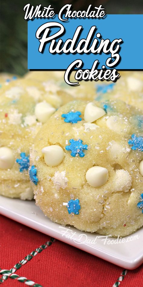 If you've never used an instant pudding mix in with your homemade cookies, you have to try this recipe! #puddingcookies #whitechocolatecookies #cookierecipes Colorado Recipes, White Chocolate Pudding, Chocolate Pudding Cookies, Frozen Themed Party, Frozen Pudding, Pudding Cookies Recipes, Chocolate Christmas Cookies, Chocolate Pudding Cake, Best Christmas Cookie Recipe