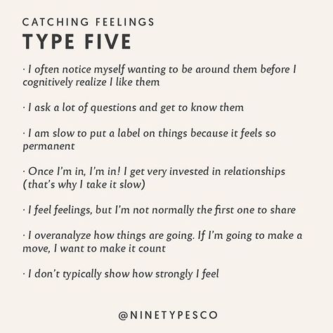 Type 5 Enneagram, Enneagram 5, Catching Feelings, Enneagram Type 2, I Am A Unicorn, Break Ups, Intp Personality Type, Infj Type, Enneagram 9