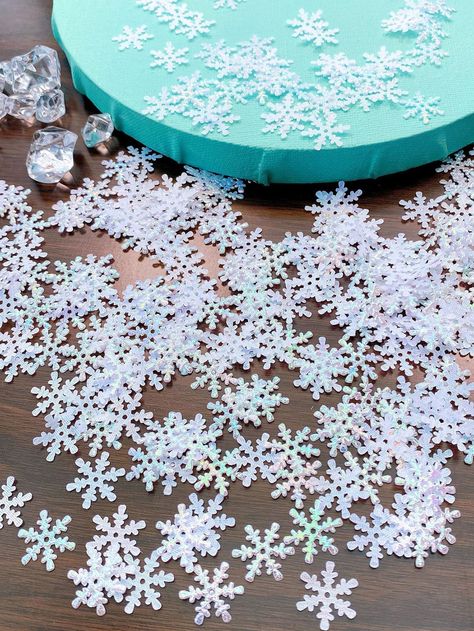 Winter Dance Decorations, Winter Wonderland Decor, Throwing Confetti, Wonderland Decor, Winter Party Decorations, Dance Decorations, Frozen Snowflake, Winter Dance, Decor For Christmas