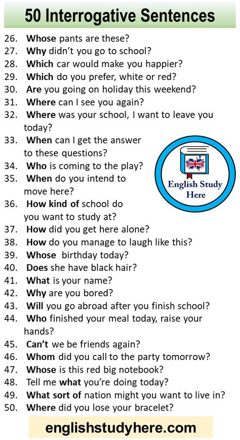 Interrogative Sentences, Sentences In English, Question Words, English Conversation Learning, Basic English Sentences, Word Order, Teaching English Grammar, The Verb, Essay Writing Skills