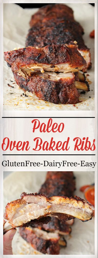 Paleo Oven Baked Ribs - Real Food with Jessica Oven Baked Ribs, Baked Ribs, Paleo Crockpot, Paleo Recipes Easy, Paleo Lunch, Post Workout Food, Paleo Dinner, Rib Recipes, Whole 30 Recipes