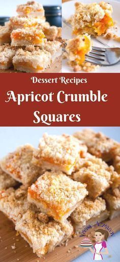 Apricot Crumble Recipe, Apricot Crumble, Breakfast Recipes For A Crowd, Apricot Dessert, Apricot Bars, Weight Watcher Desserts, Apricot Recipes, Fruit Crumble, Recipes For A Crowd