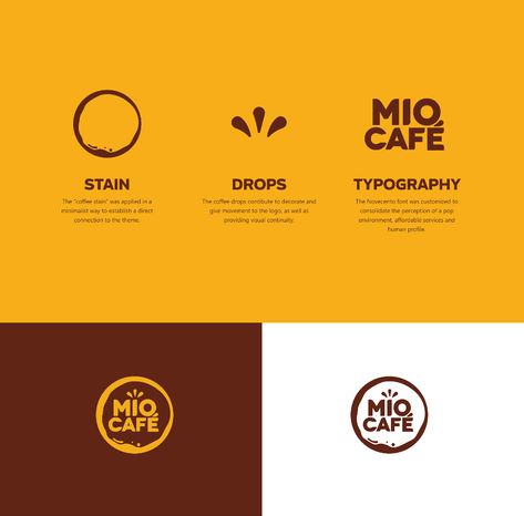 Mio Café – Convenience Club | Brand Identity on Behance Cafe Logo Design, Inspiration Typographie, Logo Presentation, Cafe Branding, Coffee Shop Logo, Food Logo Design, Identity Design Logo, Cafe Logo, Unique Logo Design