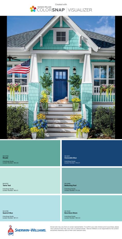 Coastal Exterior House Colors, Beach House Exterior Colors, Lake House Paint Colors, Paint Combos, Exterior Paint Color Schemes, Exterior Siding Options, Craftsman Colors, Beach House Colors, Coastal Exterior