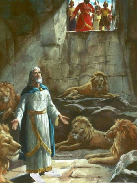 Just let that sink in Daniel In The Lions Den, Daniel In The Lion's Den, Daniel And The Lions, Biblical Artwork, Bible Images, Bible Illustrations, Christian Images, Bible Characters, Christian Artwork